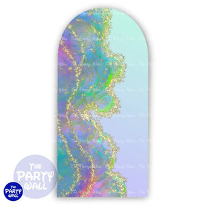 Aesthetic Gold - Funda para mampara de punta redonda o rectangular Mampara de punta redonda