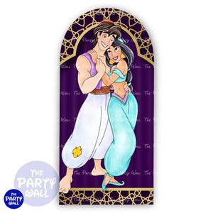 Aladdín - Funda para mampara de punta redonda o rectangular Mampara de punta redonda