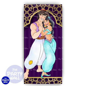 Aladdín - Funda para mampara de punta redonda o rectangular Mampara de punta redonda