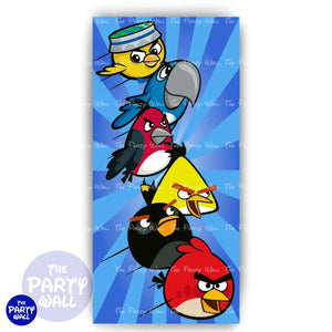 Angry Birds - Funda para mampara de punta redonda o rectangular - Mampara de punta redonda