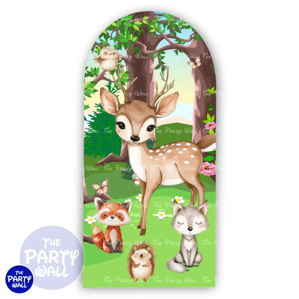 Animalitos del Bosque Cute - Funda para mampara de punta redonda o rectangular Mampara de punta redonda
