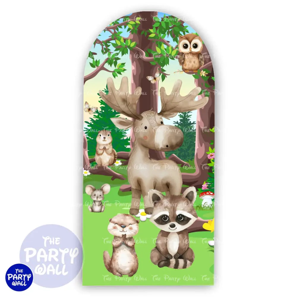 Animalitos del Bosque Cute - Funda para mampara de punta redonda o rectangular Mampara de punta redonda