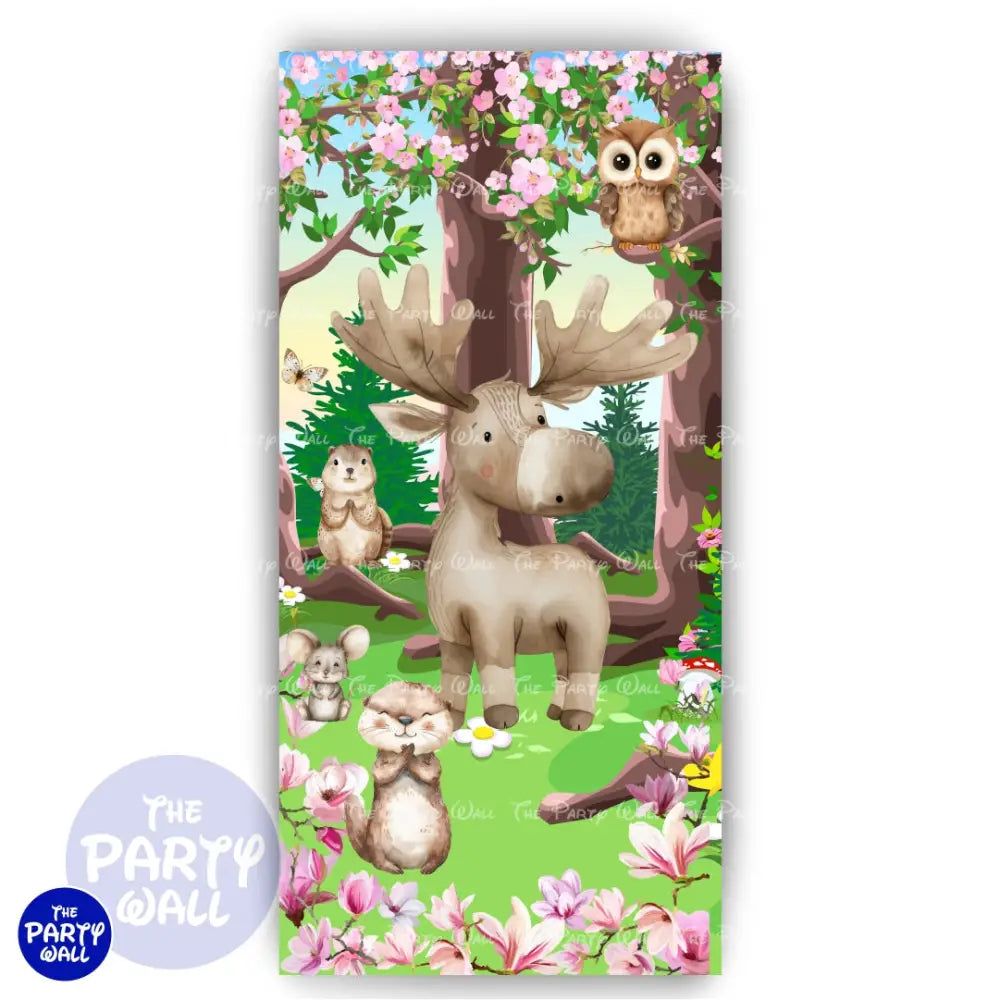 Animalitos del Bosque Cute - Funda para mampara de punta redonda o rectangular Mampara de punta redonda