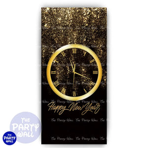 Año Nuevo - Funda para mampara de punta redonda o rectangular Mampara de punta redonda