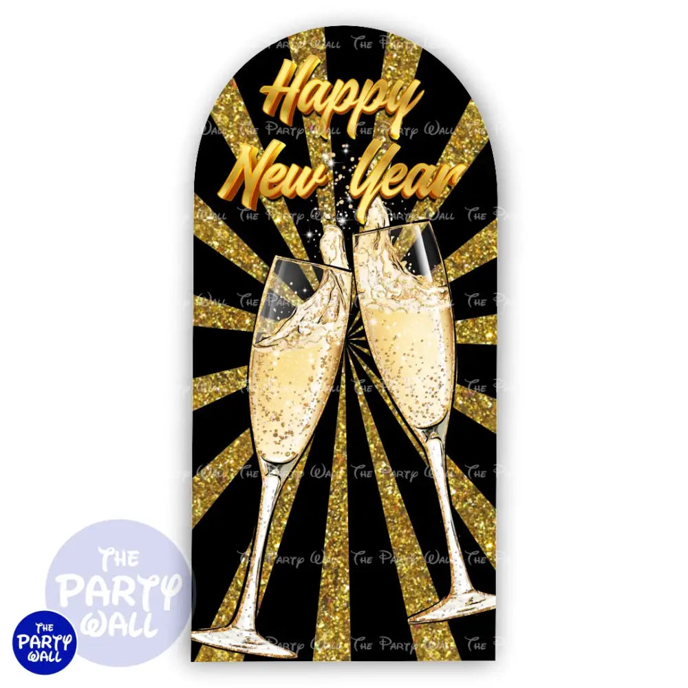 Año Nuevo - Funda para mampara de punta redonda o rectangular Mampara de punta redonda