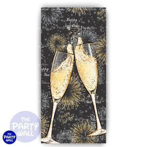 Año Nuevo - Funda para mampara de punta redonda o rectangular Mampara de punta redonda