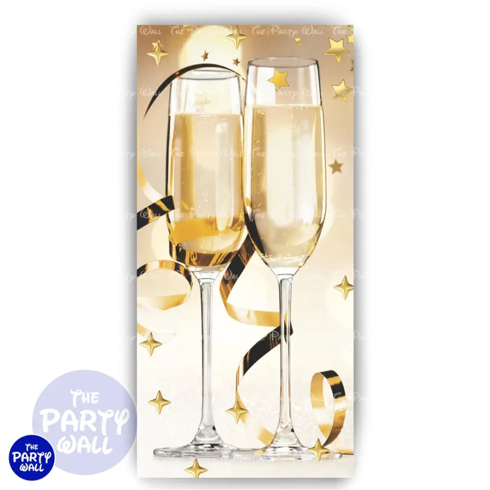 Año Nuevo - Funda para mampara de punta redonda o rectangular Mampara de punta redonda