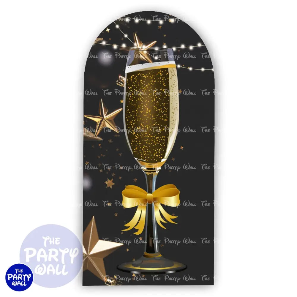 Año Nuevo - Funda para mampara de punta redonda o rectangular Mampara de punta redonda