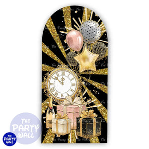 Año Nuevo - Funda para mampara de punta redonda o rectangular Mampara de punta redonda