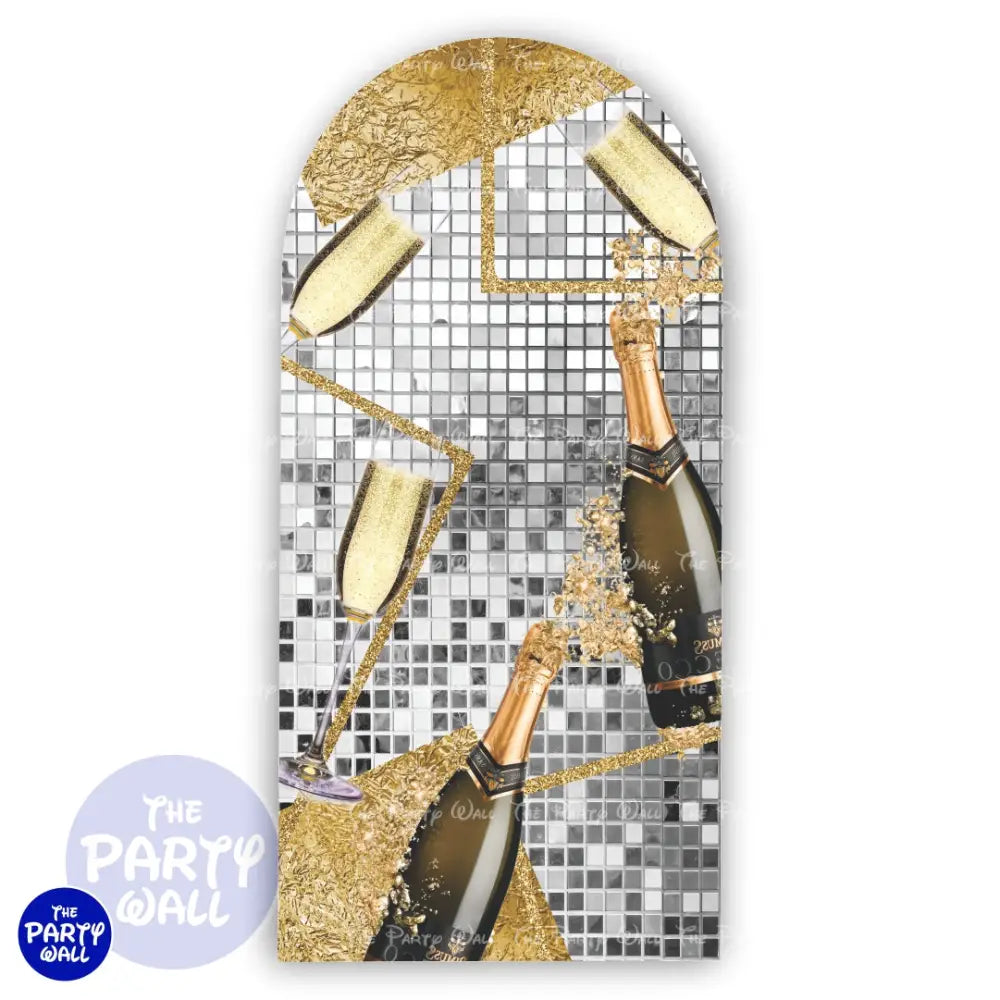 Año Nuevo - Funda para mampara de punta redonda o rectangular Mampara de punta redonda