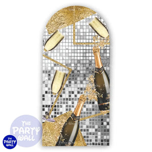 Año Nuevo - Funda para mampara de punta redonda o rectangular Mampara de punta redonda