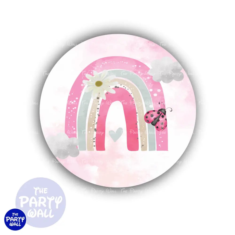 Arcoíris Boho - Funda para mampara circular Circular