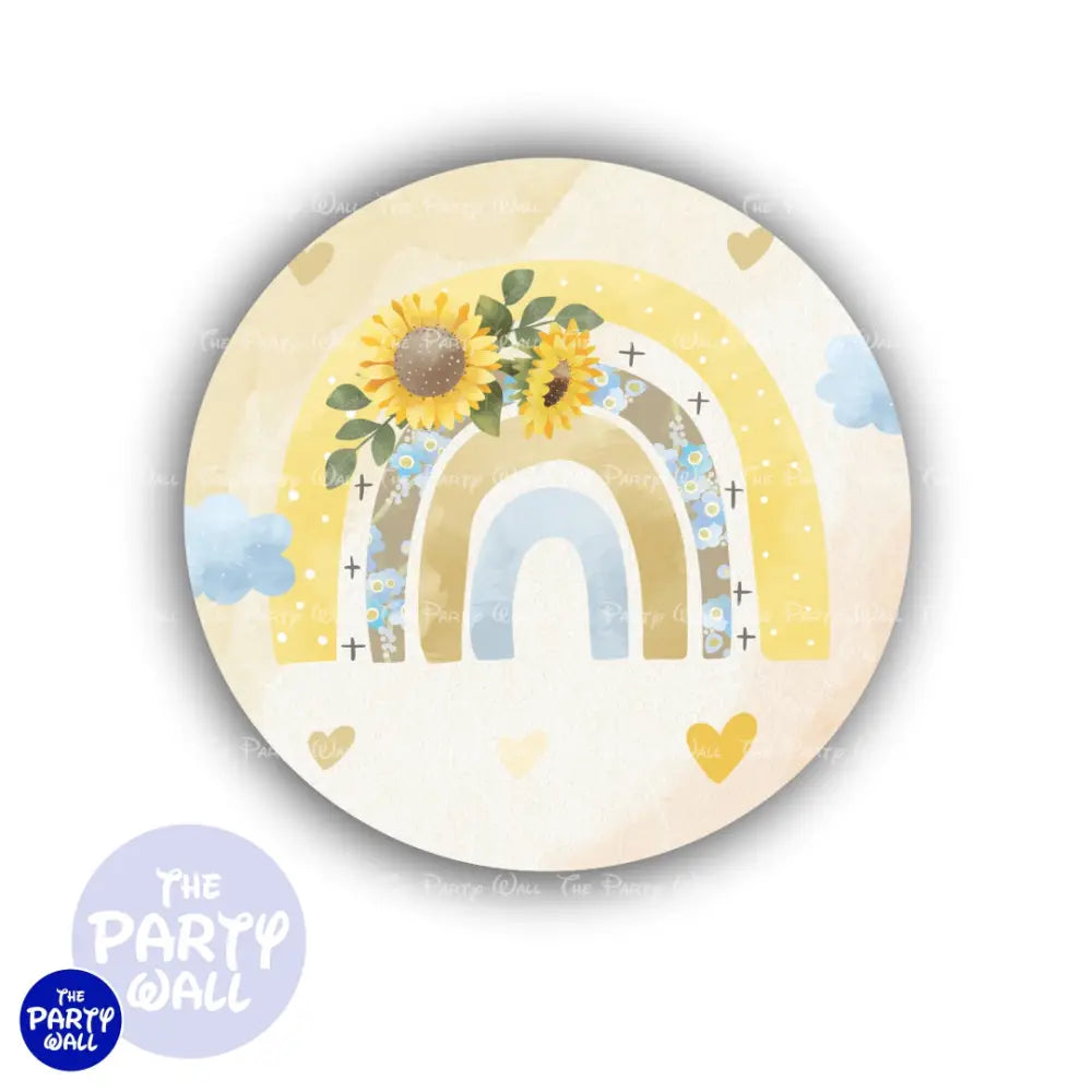 Arcoíris Boho - Funda para mampara circular Circular