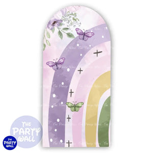 Arcoíris Boho - Funda para mampara de punta redonda o rectangular Mampara de punta redonda