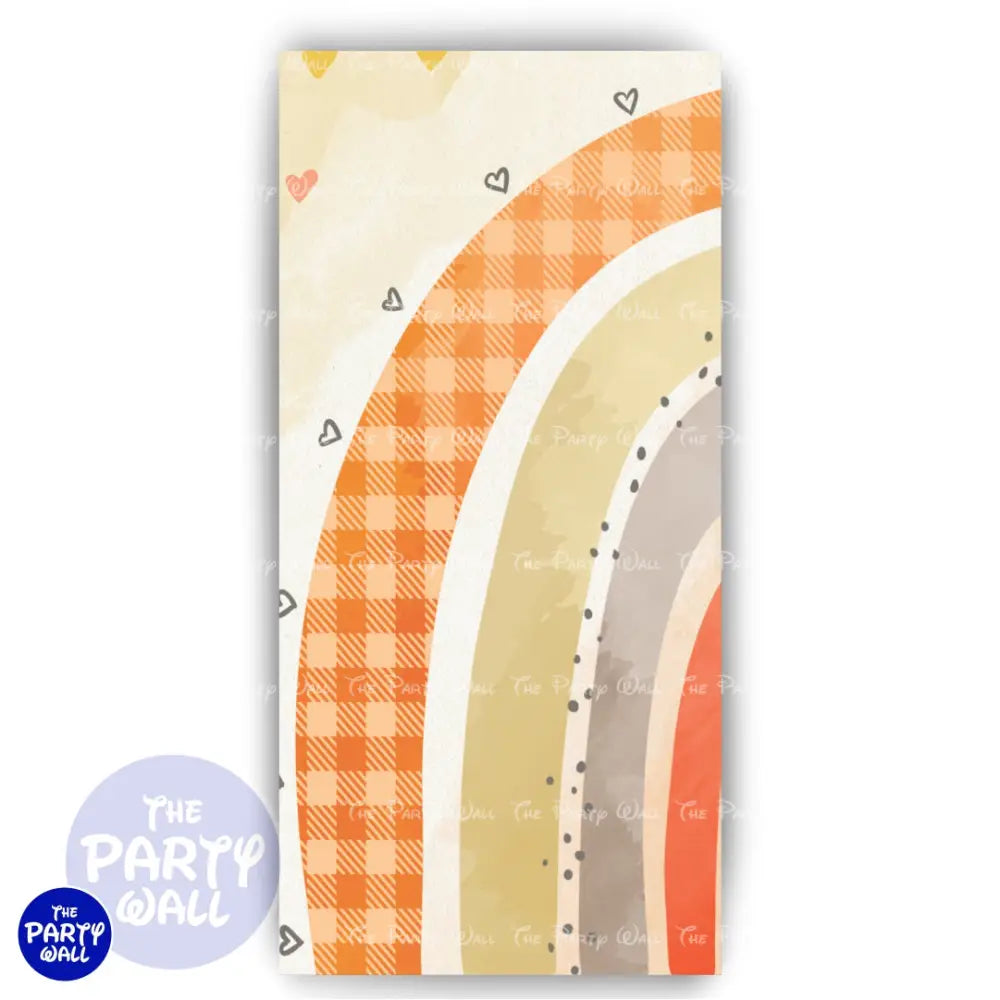 Arcoíris Boho - Funda para mampara de punta redonda o rectangular Mampara de punta redonda