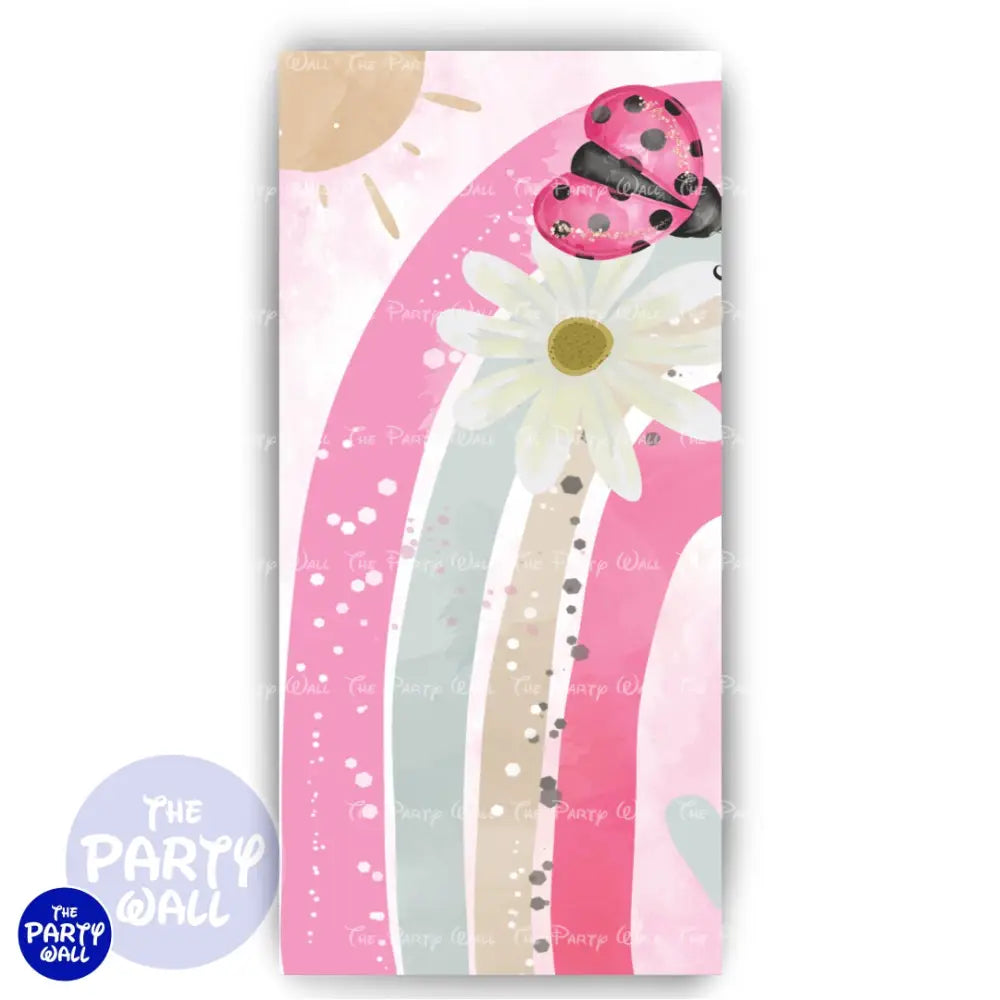 Arcoíris Boho - Funda para mampara de punta redonda o rectangular Mampara de punta redonda