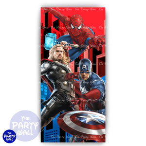 Avengers - Funda para mampara de punta redonda o rectangular Mampara de punta redonda