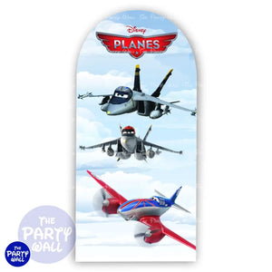 Aviones - Funda para mampara de punta redonda o rectangular Mampara de punta redonda