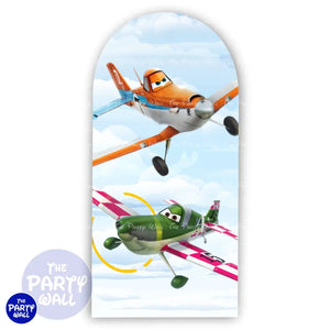 Aviones - Funda para mampara de punta redonda o rectangular Mampara de punta redonda