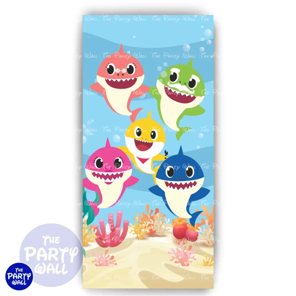 Baby Shark - Funda para mampara de punta redonda o rectangular Mampara de punta redonda