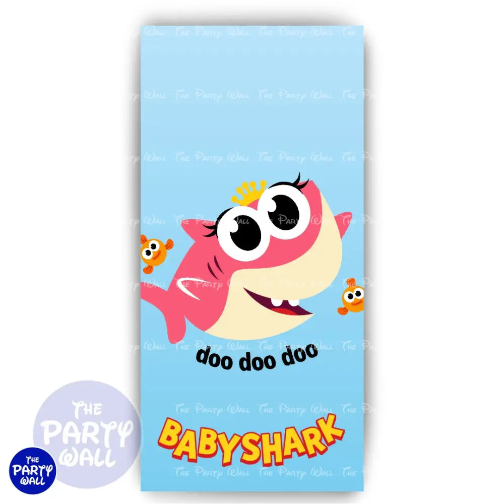 Baby Shark - Funda para mampara de punta redonda o rectangular Mampara de punta redonda