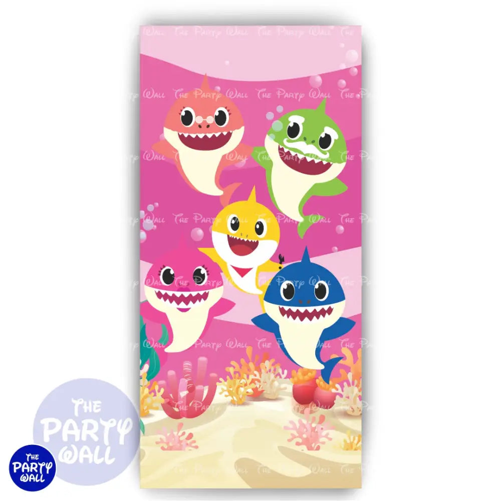 Baby Shark - Funda para mampara de punta redonda o rectangular Mampara de punta redonda