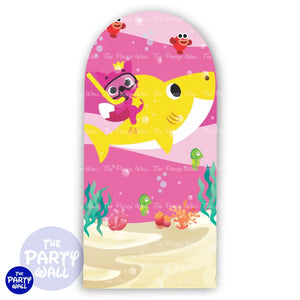 Baby Shark - Funda para mampara de punta redonda o rectangular Mampara de punta redonda