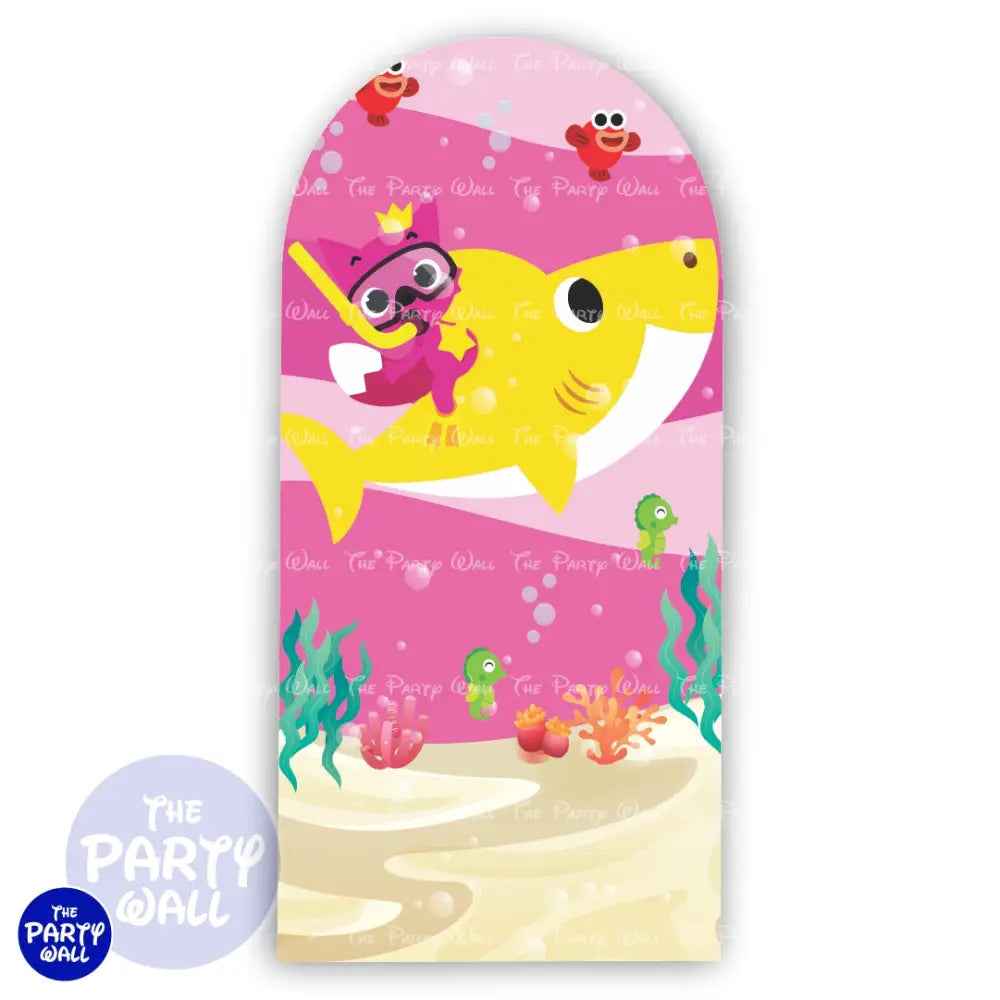 Baby Shark - Funda para mampara de punta redonda o rectangular Mampara de punta redonda