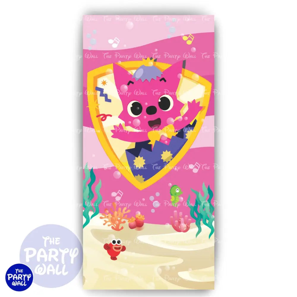 Baby Shark - Funda para mampara de punta redonda o rectangular Mampara de punta redonda