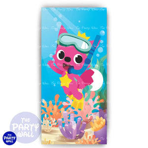 Baby Shark - Funda para mampara de punta redonda o rectangular Mampara de punta redonda