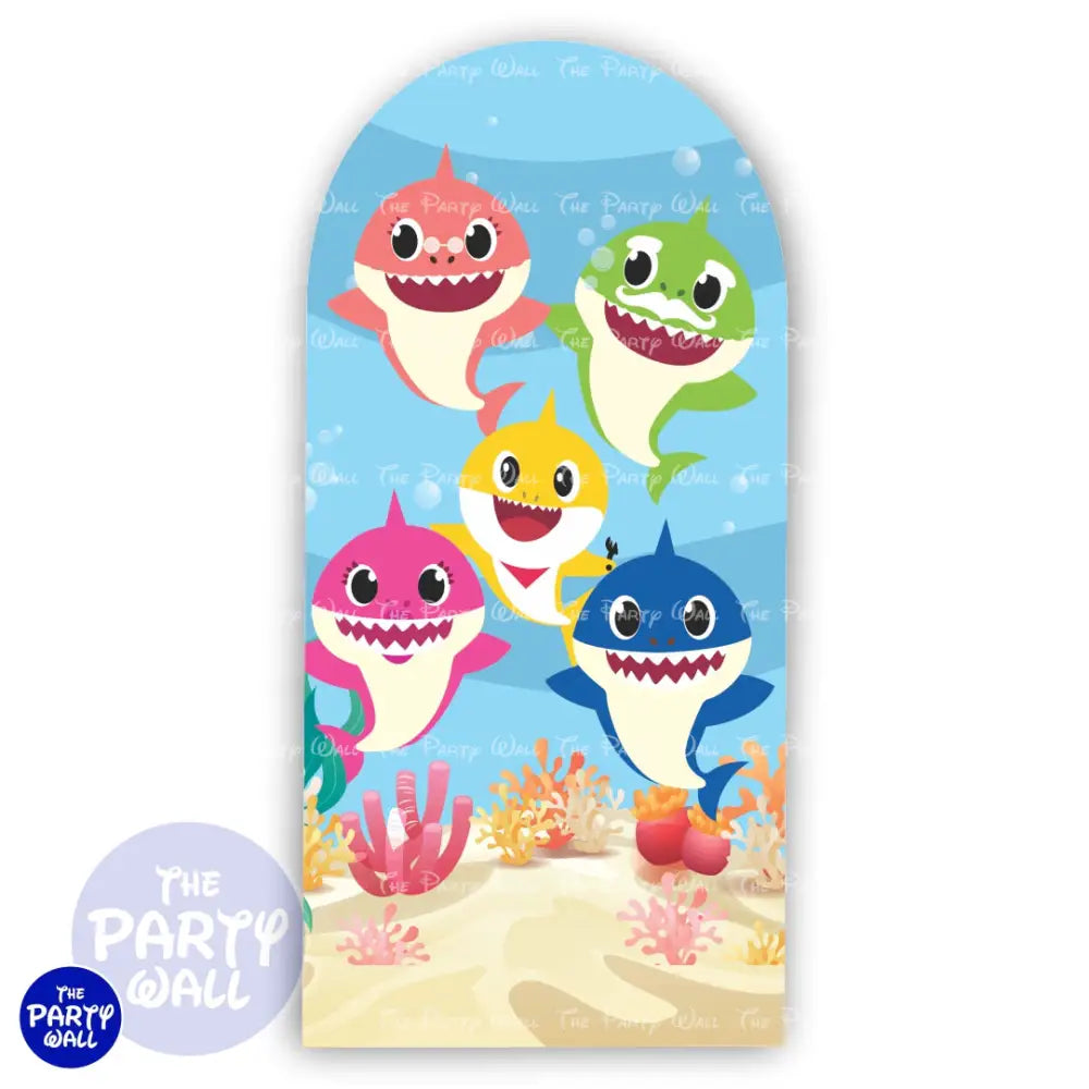 Baby Shark - Funda para mampara de punta redonda o rectangular Mampara de punta redonda