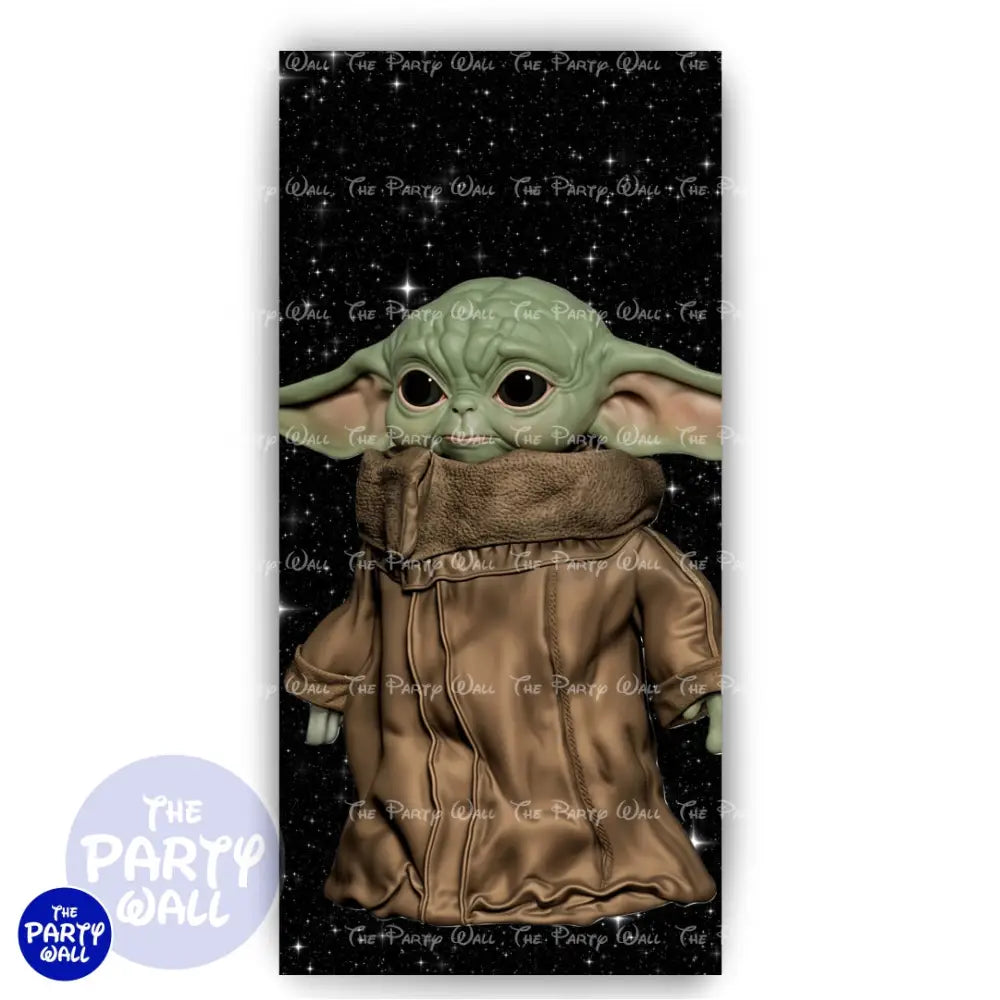 Baby Yoda - Funda para mampara de punta redonda o rectangular Mampara de punta redonda