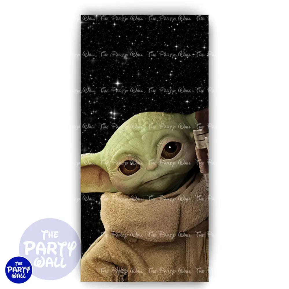 Baby Yoda - Funda para mampara de punta redonda o rectangular Mampara de punta redonda
