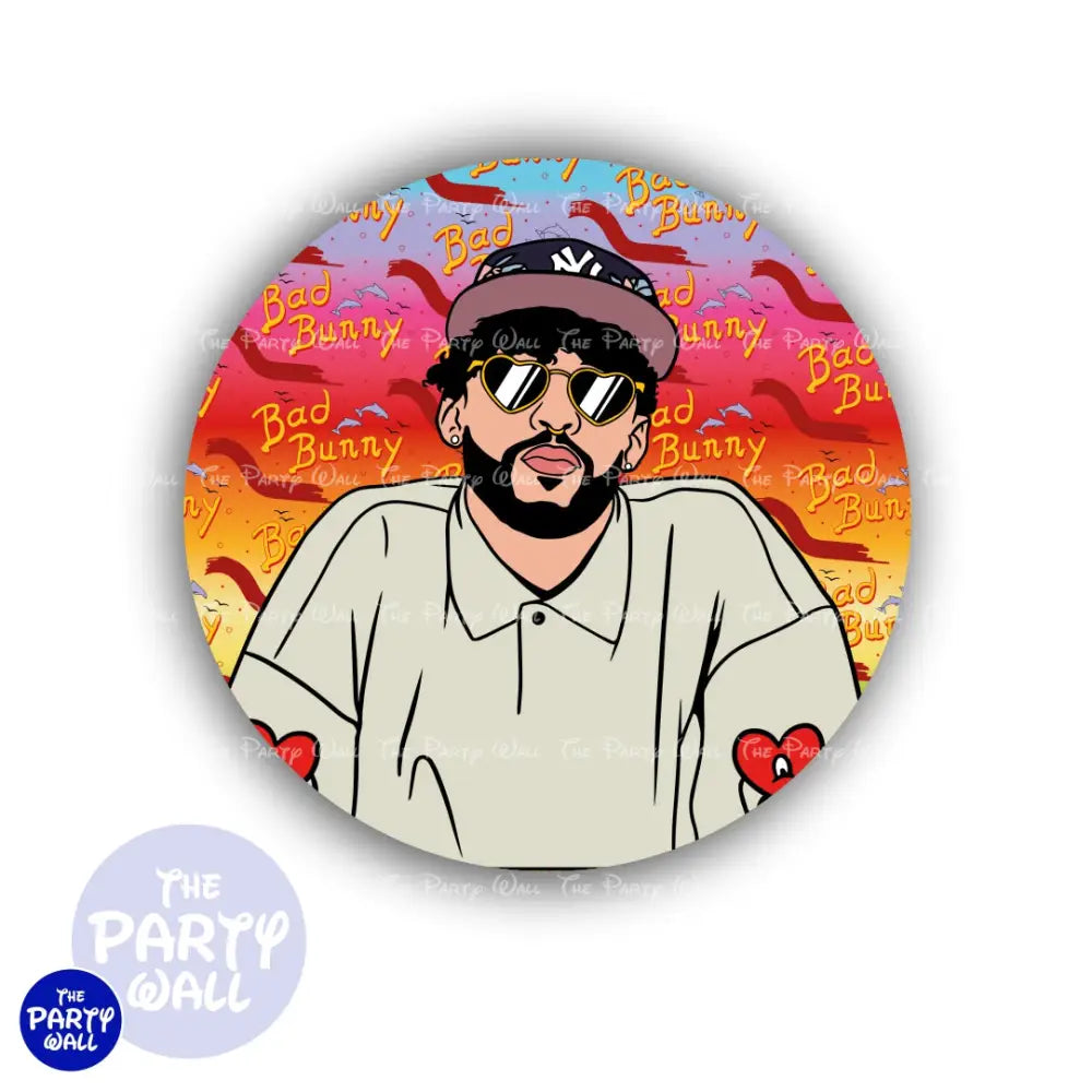 Bad Bunny - Funda para mampara circular Circular