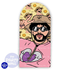 Bad Bunny - Funda para mampara de punta redonda o rectangular Mampara de punta redonda