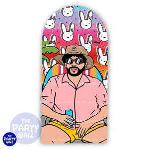 Bad Bunny - Funda para mampara de punta redonda o rectangular Mampara de punta redonda