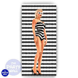Barbie - Funda para mampara de punta redonda o rectangular Mampara de punta redonda