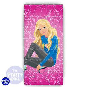 Barbie - Funda para mampara de punta redonda o rectangular Mampara de punta redonda