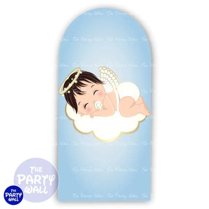 Bautizo - Funda para mampara de punta redonda o rectangular Mampara de punta redonda