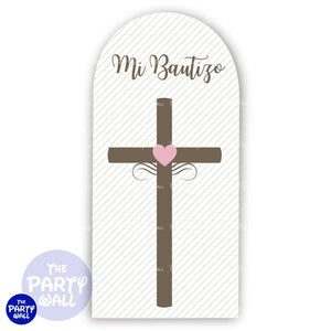 Bautizo - Funda para mampara de punta redonda o rectangular Mampara de punta redonda