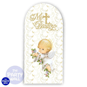 Bautizo - Funda para mampara de punta redonda o rectangular Mampara de punta redonda