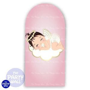 Bautizo - Funda para mampara de punta redonda o rectangular Mampara de punta redonda