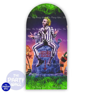 Beetlejuice - Funda para mampara de punta redonda o rectangular Mampara de punta redonda