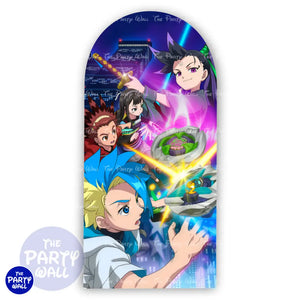 Beyblade X - Funda para mampara de punta redonda o rectangular - Mampara de punta redonda