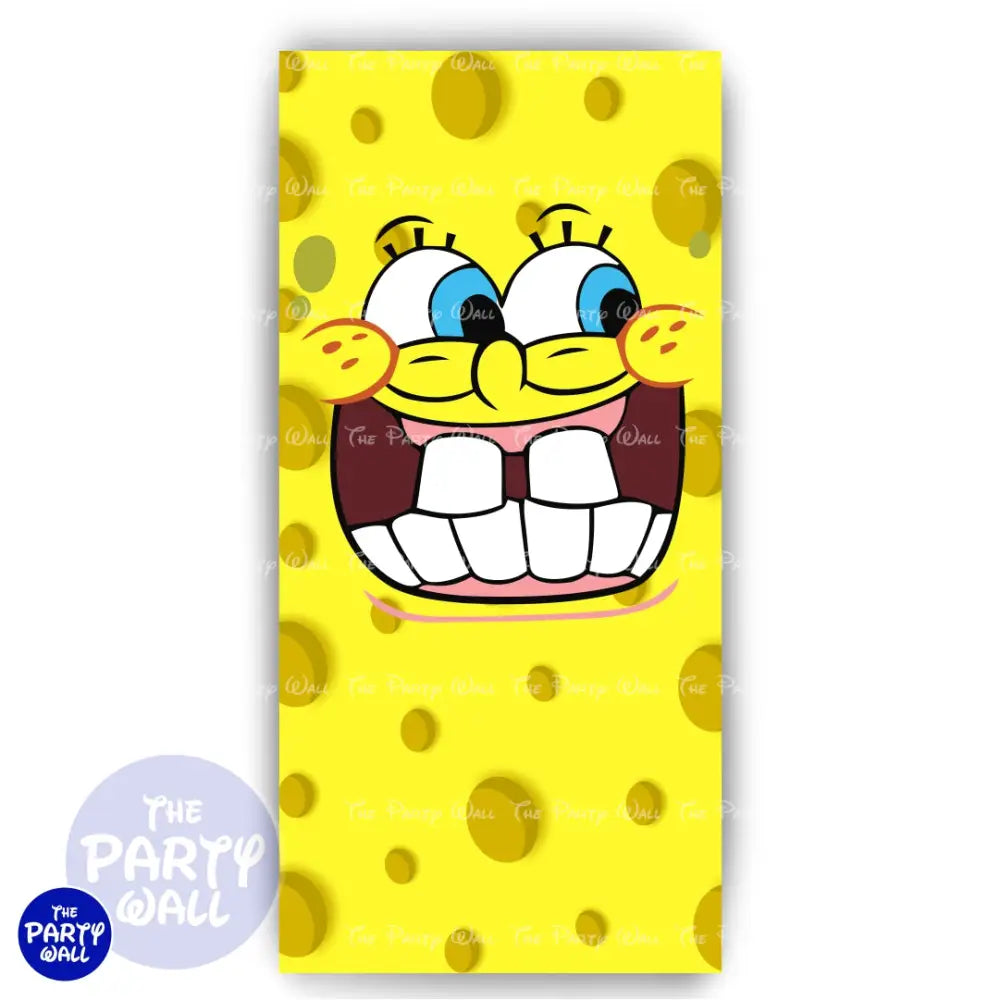 Bob Esponja - Funda para mampara de punta redonda o rectangular Mampara de punta redonda