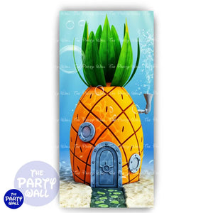 Bob Esponja - Funda para mampara de punta redonda o rectangular Mampara de punta redonda