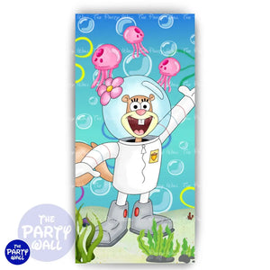 Bob Esponja - Funda para mampara de punta redonda o rectangular Mampara de punta redonda