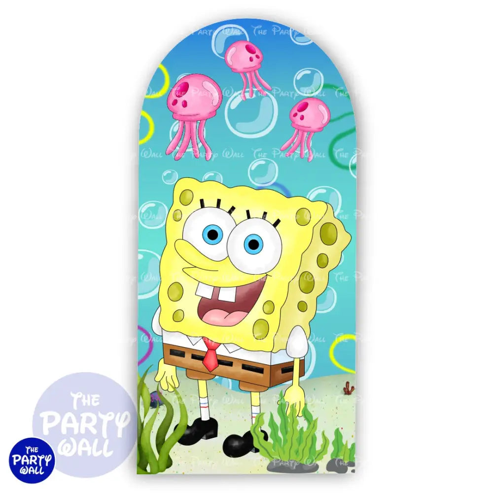 Bob Esponja - Funda para mampara de punta redonda o rectangular Mampara de punta redonda