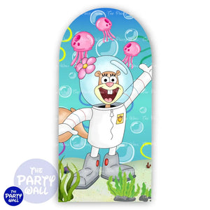 Bob Esponja - Funda para mampara de punta redonda o rectangular Mampara de punta redonda