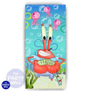 Bob Esponja - Funda para mampara de punta redonda o rectangular Mampara de punta redonda